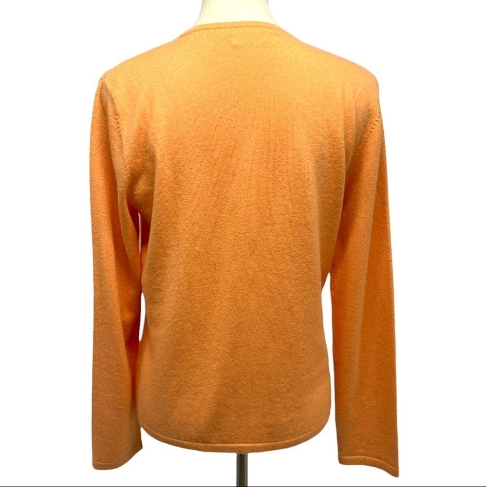 Ashworth Cashmere Blend Soft Orange Sweater Women’s Medium - Picture 4 of 8